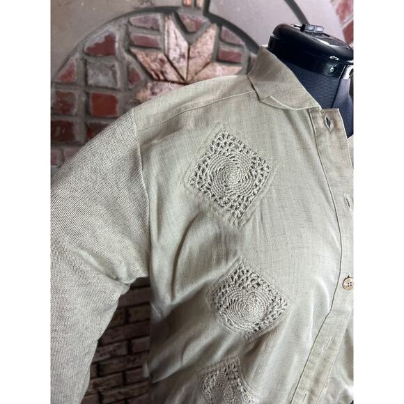 sweater pants set linen blend monochromatic tan - Picture 14 of 16